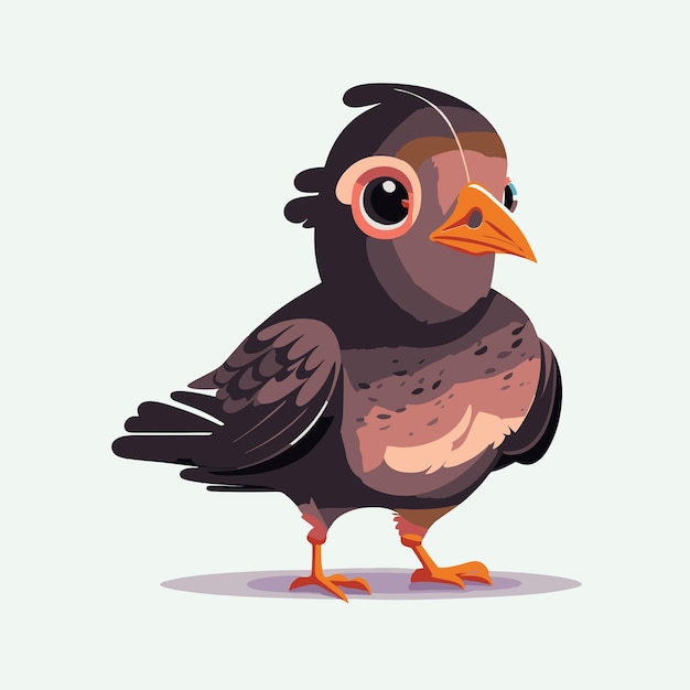 Vector vector lindo megápodo pájaro estilo de dibujos animados