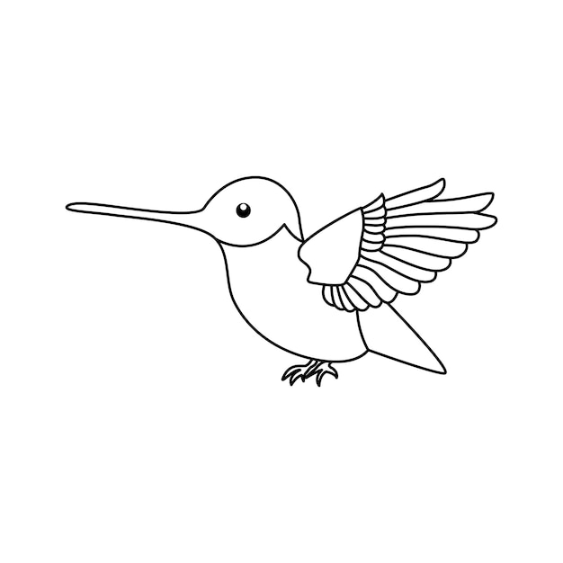 Vector lindo pájaro contorno para logotipos ilustración vectorial