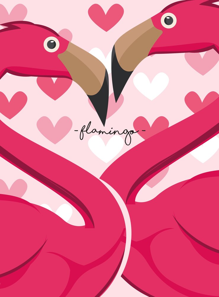Vector vector lindo pareja flamenco