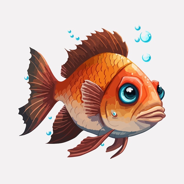 Vector lindo pargo estilo de dibujos animados