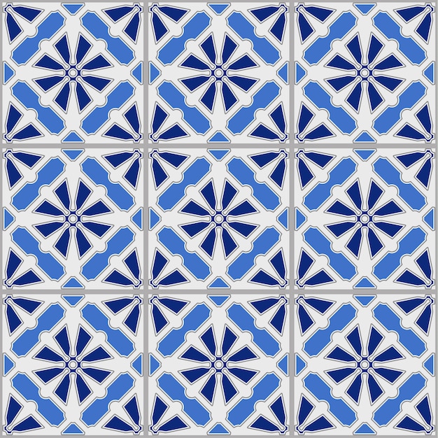 Vector lindo patrón de azulejos