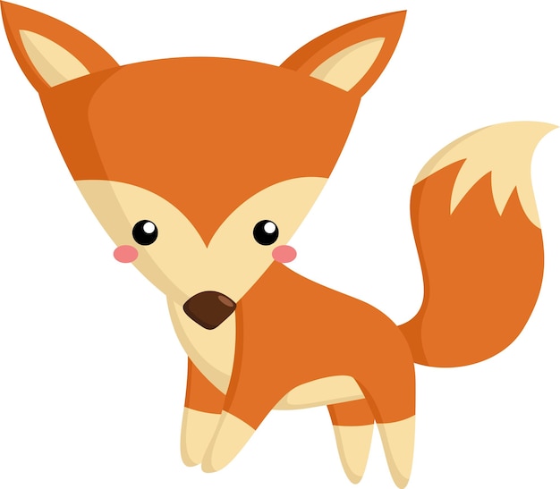 un vector de un lindo zorro