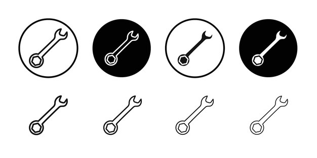 Vector de la línea de arte del icono de la llave