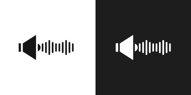 Vector de la línea de arte del icono de volumen