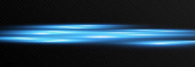 Vector línea brillante Líneas horizontales brillantes png línea mágica resplandor azul claro luz png