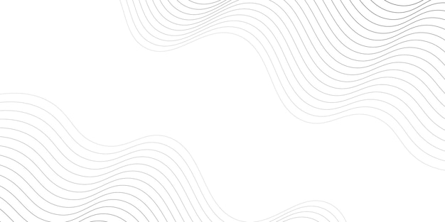 Vector de línea de fondo ondulado de rayas negras abstractas