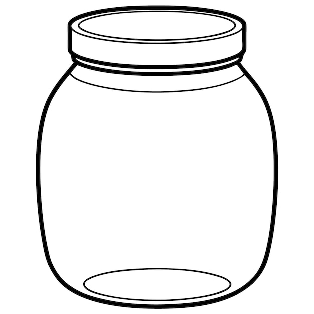 Vector de línea de un frasco vacío