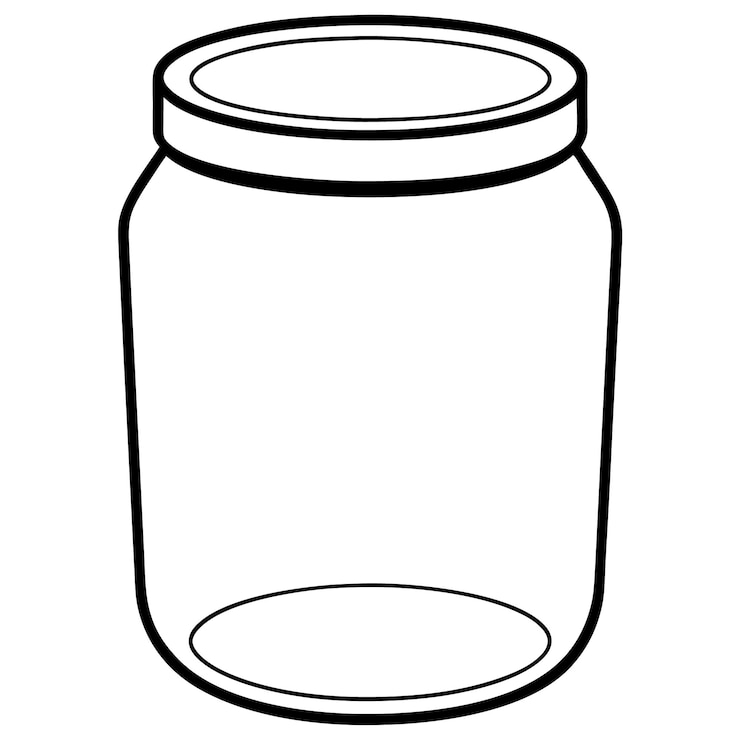 Vector vector de línea de un frasco vacío