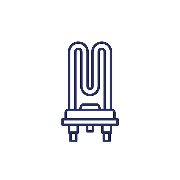 Vector de línea del ícono del elemento de calefacción