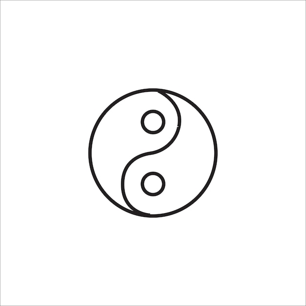 Vector de línea de icono yin yang Vector eps 10