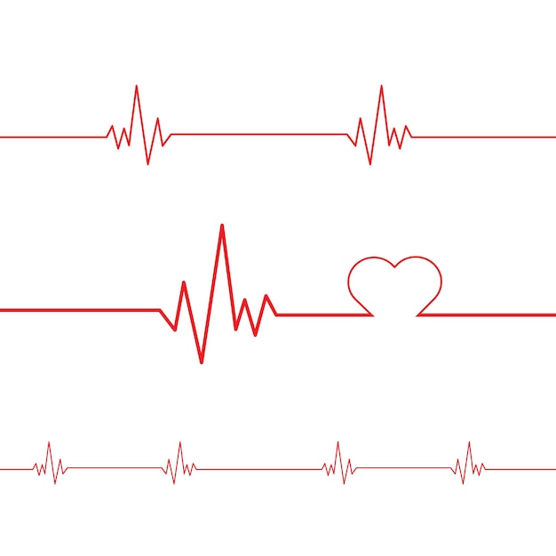 Vector de la línea de latido del corazón de fondo