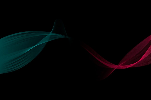 Vector de línea de onda degradado rojo azul abstracto futurista, concepto de tecnología para web