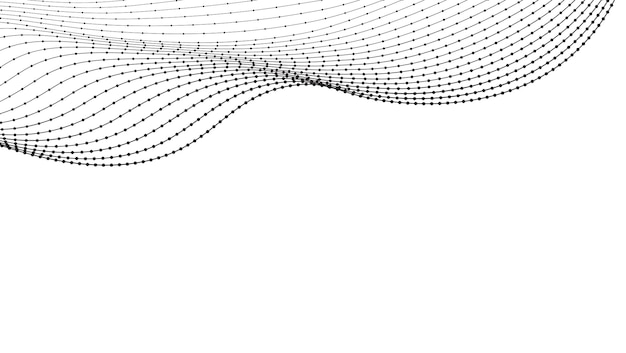 vector de línea de puntos fondo abstracto en blanco y negro.