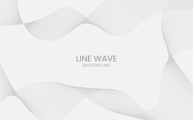 Vector líneas de ondas grises diseño abstracto de fondo
