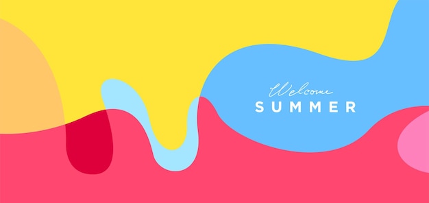 Vector líquido colorido y fondo fluido para la colección de verano