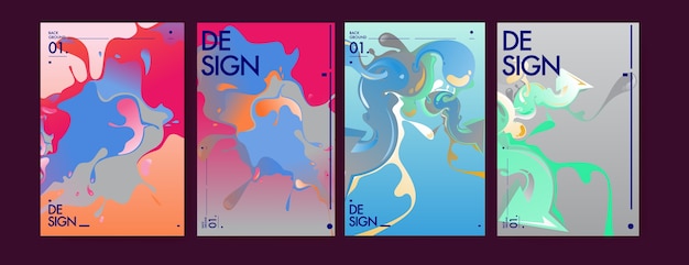 Vector líquido y flujo de colores de fondo.