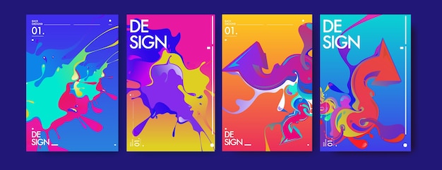 Vector líquido y flujo de colores de fondo.