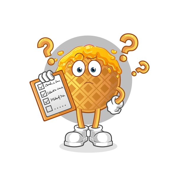 El vector de lista de programación de gofres. personaje animado
