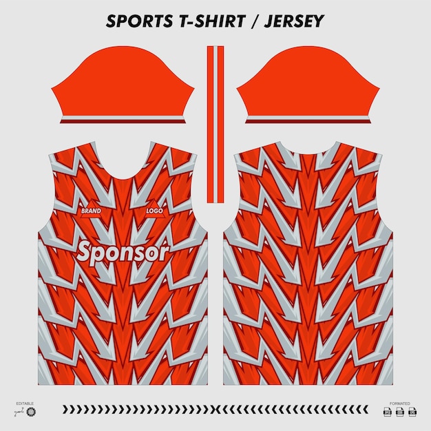 Vector listo para imprimir camisetas deportivas Diseño de sublimación