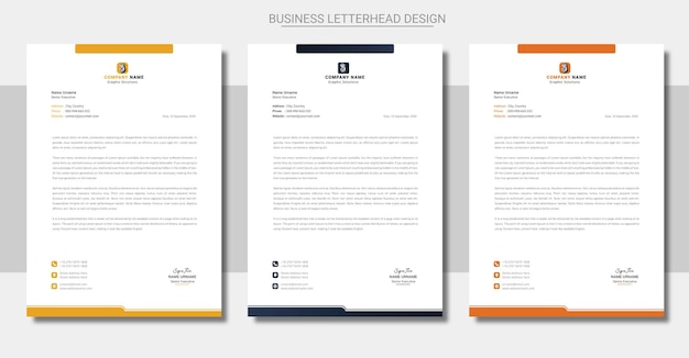 Vector listo para imprimir de diseño de membrete comercial creativo a4