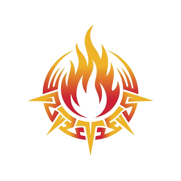 El vector de la llama del fuego el vector del tatuaje del fuego de la llama de la tribu