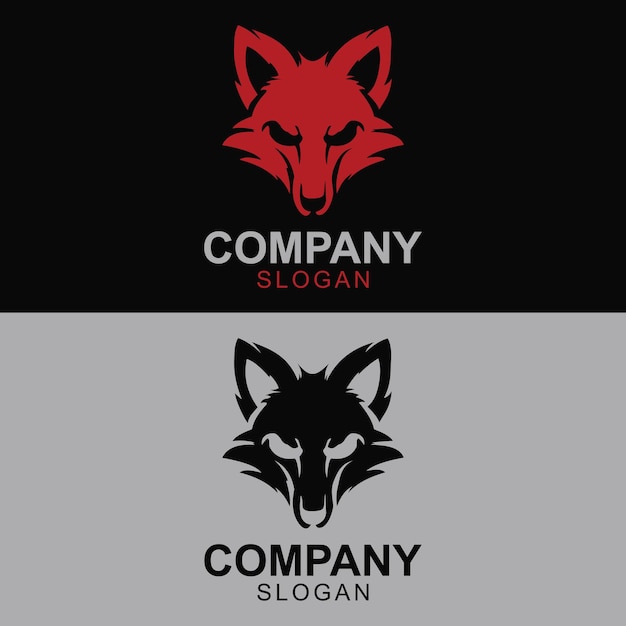 Vector lobo vintage logo vector ilustración