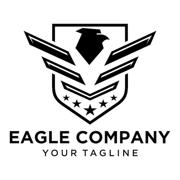 Vector logo águila empresa simple moderno