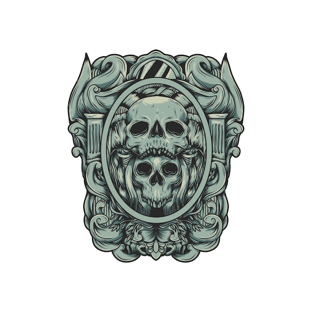 Vector logo de calavera