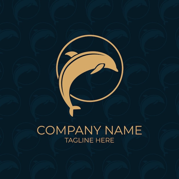 Vector logo de delfines