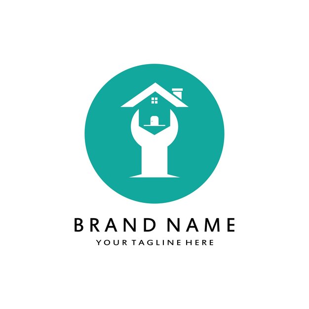 Vector logo diseño ilustración construcción mejoras para el hogar y construcción plantilla de diseño de logotipo