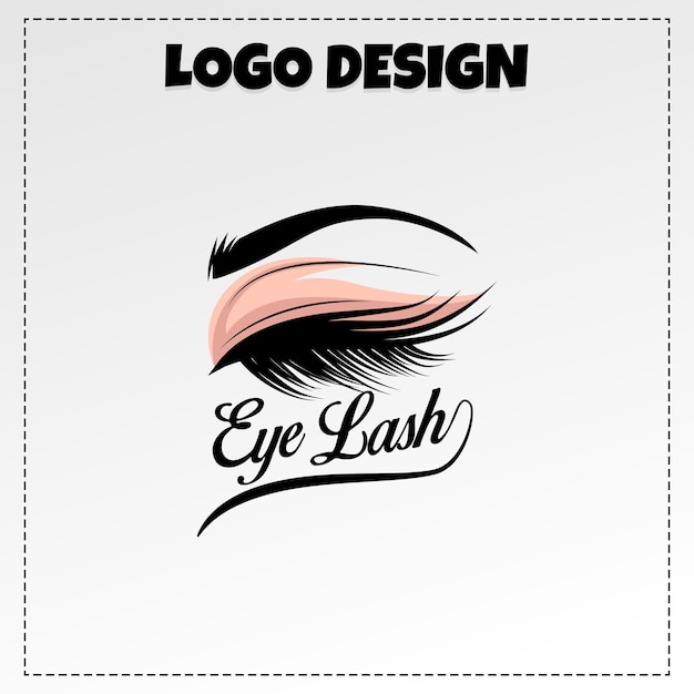 Vector vector logo eye lash ilustración vector diseño