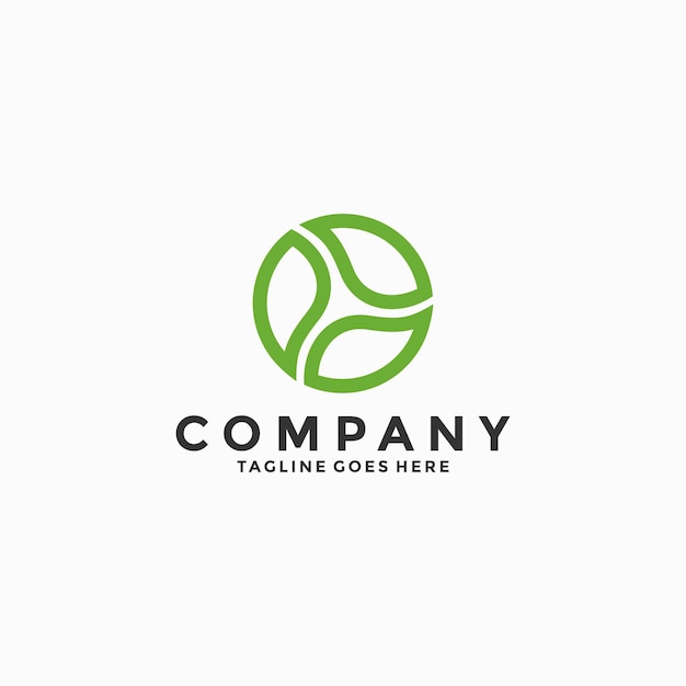 vector logo de hoja verde