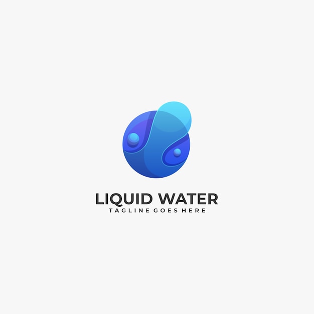 Vector logo illustration abstract liquid gradient estilo colorido.