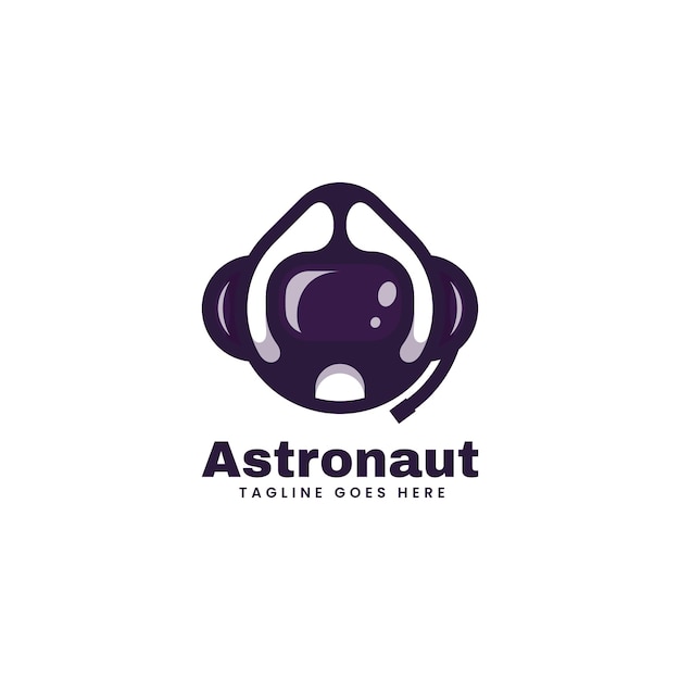 Vector logo ilustración astronauta estilo mascota simple