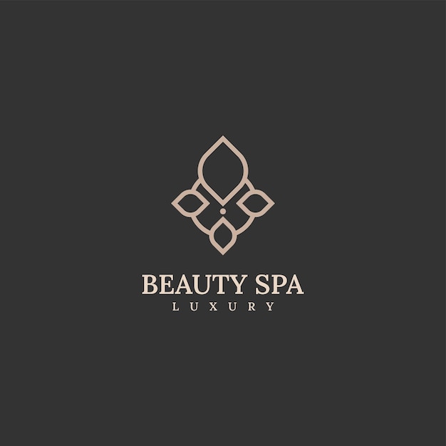 Vector vector logo ilustración belleza spa línea arte estilo