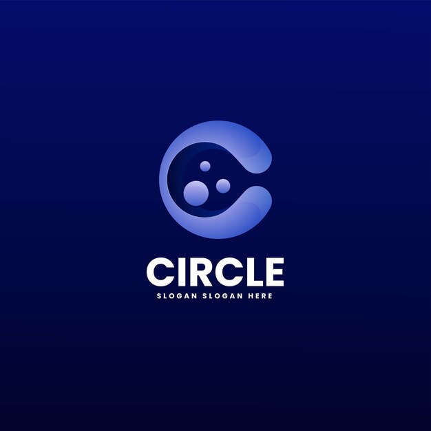 Vector Logo Ilustración Círculo Estilo Colorido Degradado