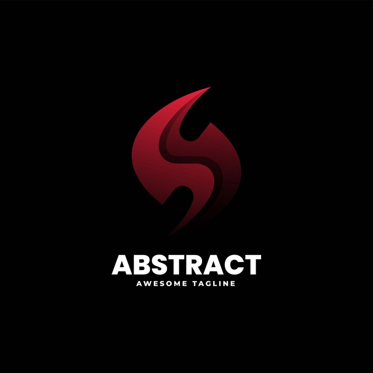 Vector logo ilustración degradado abstracto estilo colorido Premium