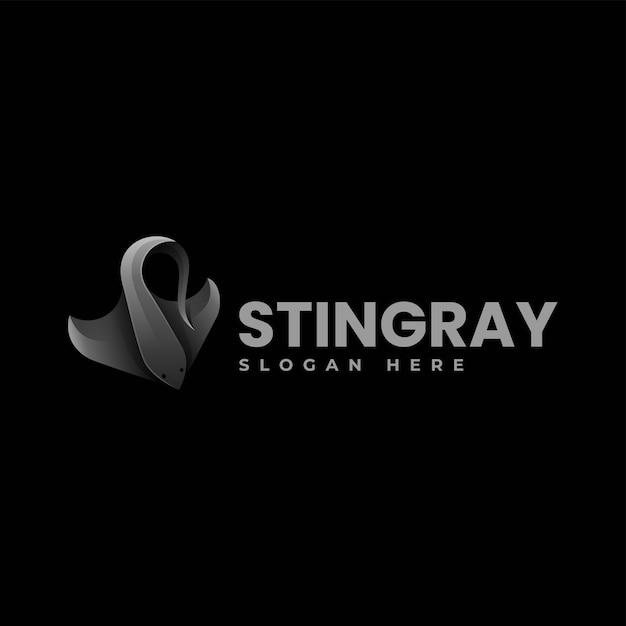 Vector logo ilustración estilo colorido degradado stingray