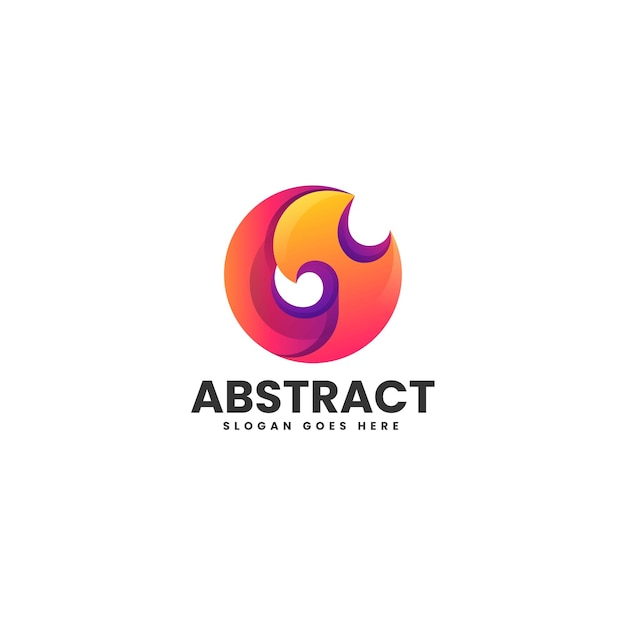 Vector Logo Ilustración Estilo Colorido Gradiente Abstracto