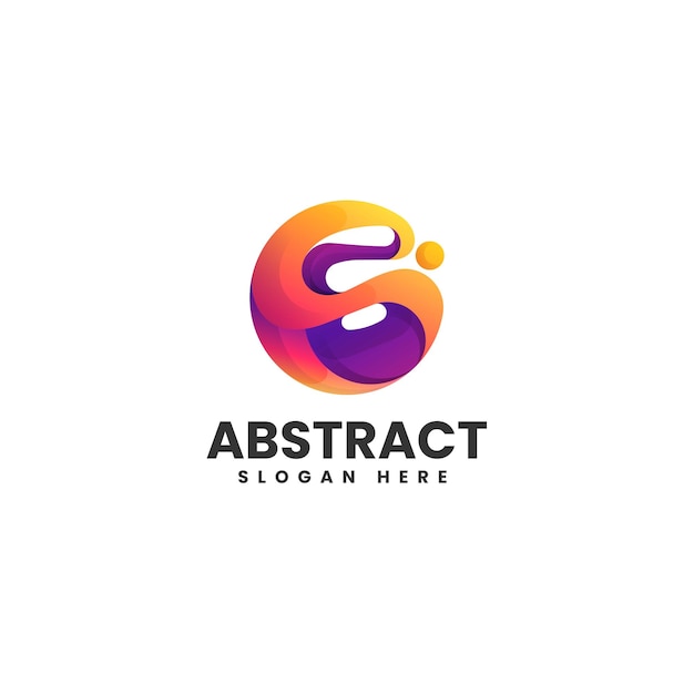 Vector Logo Ilustración Estilo Colorido Gradiente Abstracto