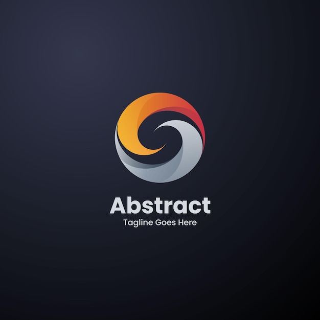 Vector Logo Ilustración Estilo Colorido Gradiente Abstracto