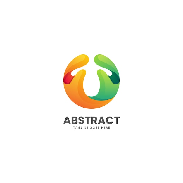 Vector Logo Ilustración Estilo Colorido Gradiente Abstracto