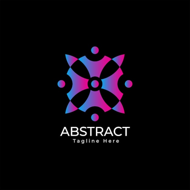 Vector Logo Ilustración Estilo Degradado Abstracto