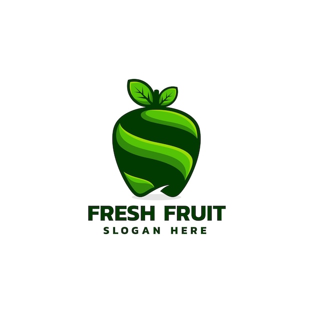 Vector logo ilustración fruta fresca estilo mascota simple