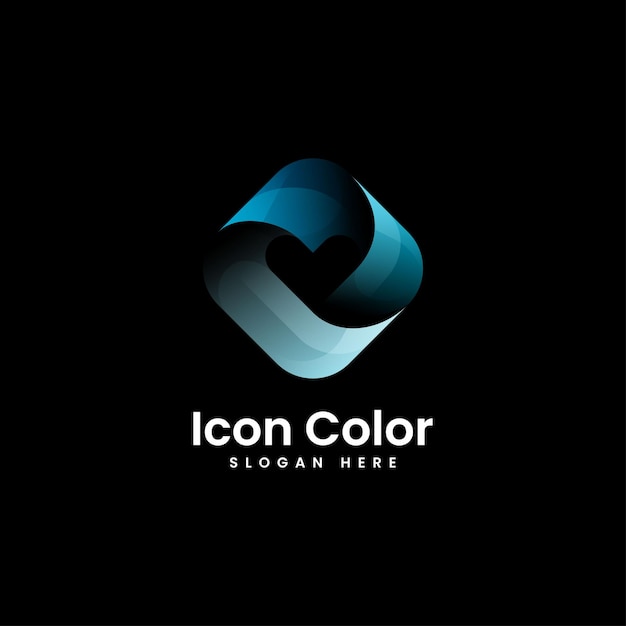 Vector Logo Ilustración Icono Estilo Colorido Degradado