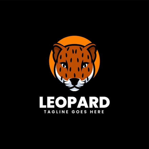 Vector vector logo ilustración leopardo estilo mascota simple