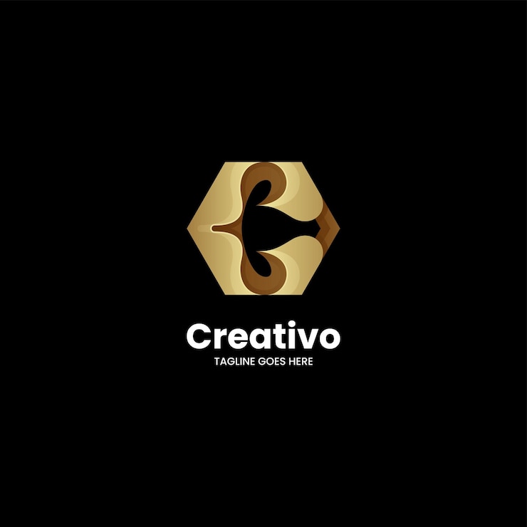 Vector vector logo ilustración letra c estilo colorido degradado