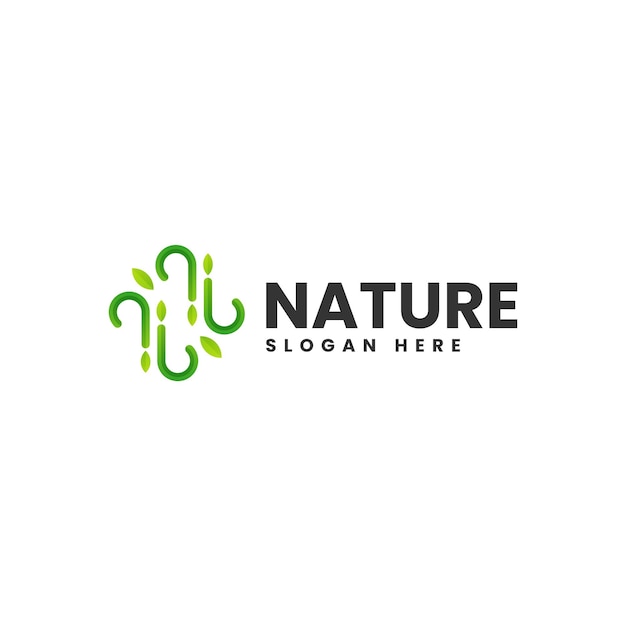 Vector Logo Ilustración Naturaleza Línea Arte Estilo