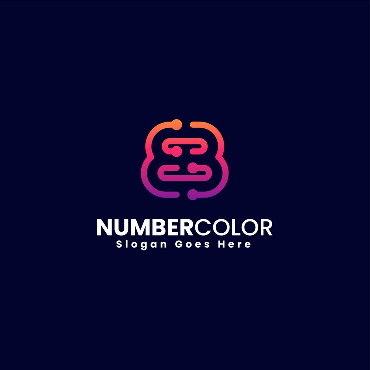 Vector vector logo ilustración número 8 estilo colorido degradado
