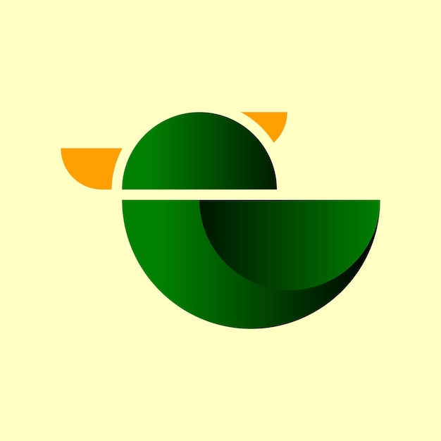 Vector Logo Ilustración Pato Ave Animal Forma Geométrica Estilo Colorido